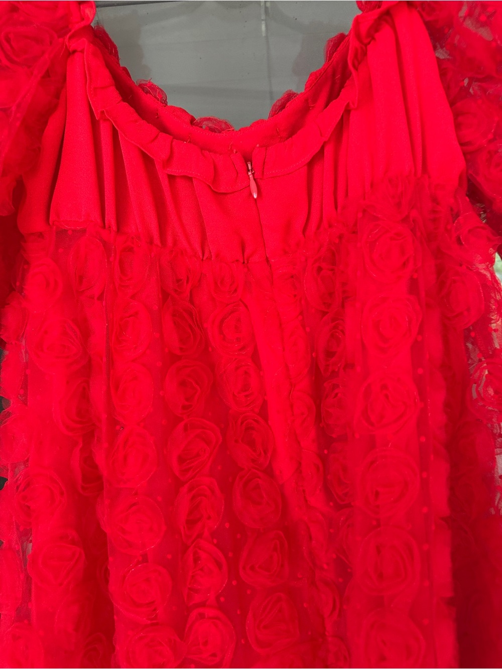 For Love & Lemons Hannah Mini Dress in Red Small - Picture 8 of 14